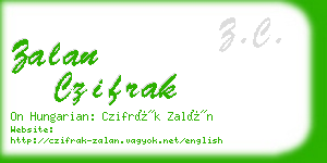 zalan czifrak business card